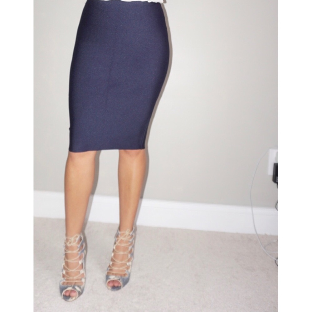 Navy Bandage Skirt